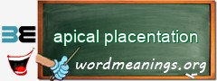 WordMeaning blackboard for apical placentation